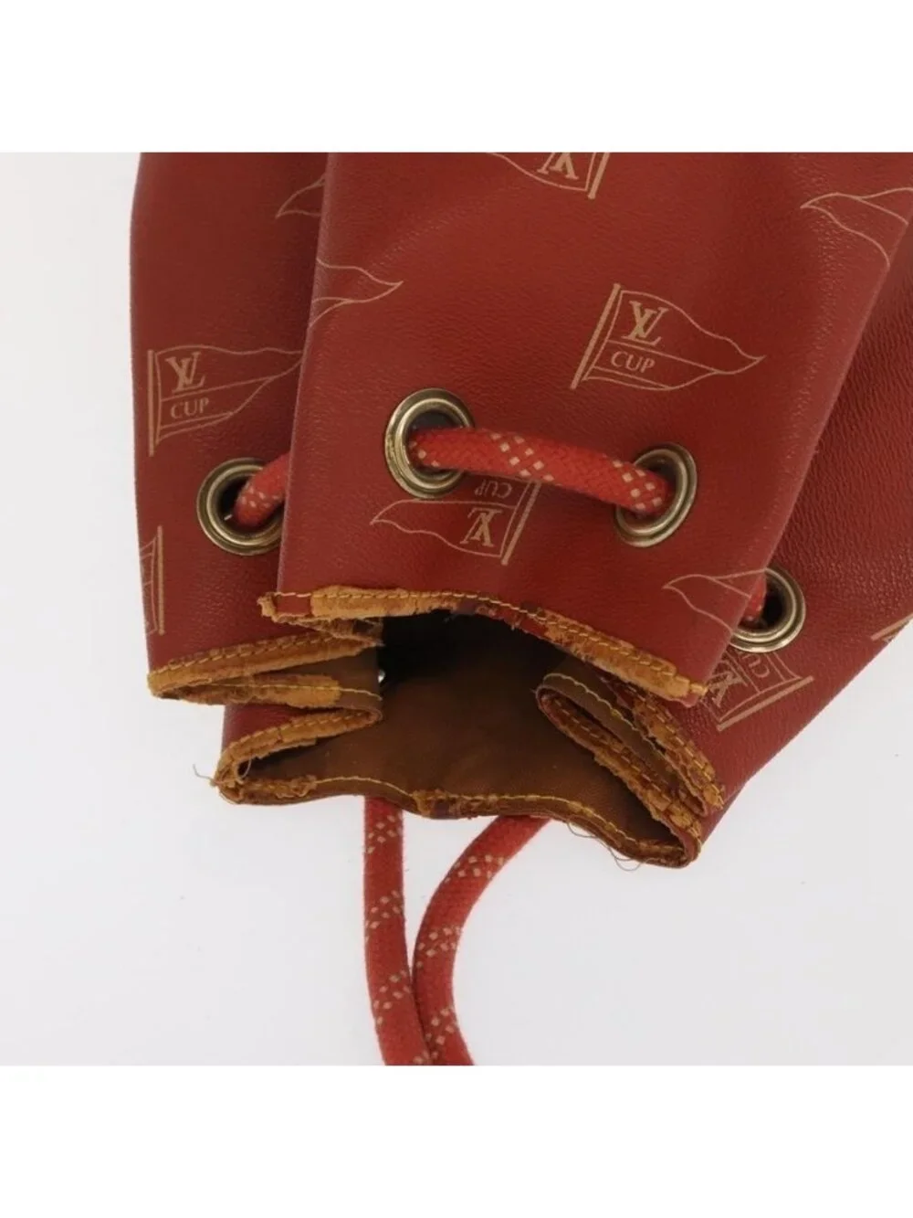 Authentic LOUIS VUITTON LV cup Saint Tropez Shoulder Bag Red M80026 LV